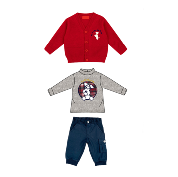Completino neonato con cardigan Boyzone BN-37870 - CIAM Centro Ingrosso Abbigliamento